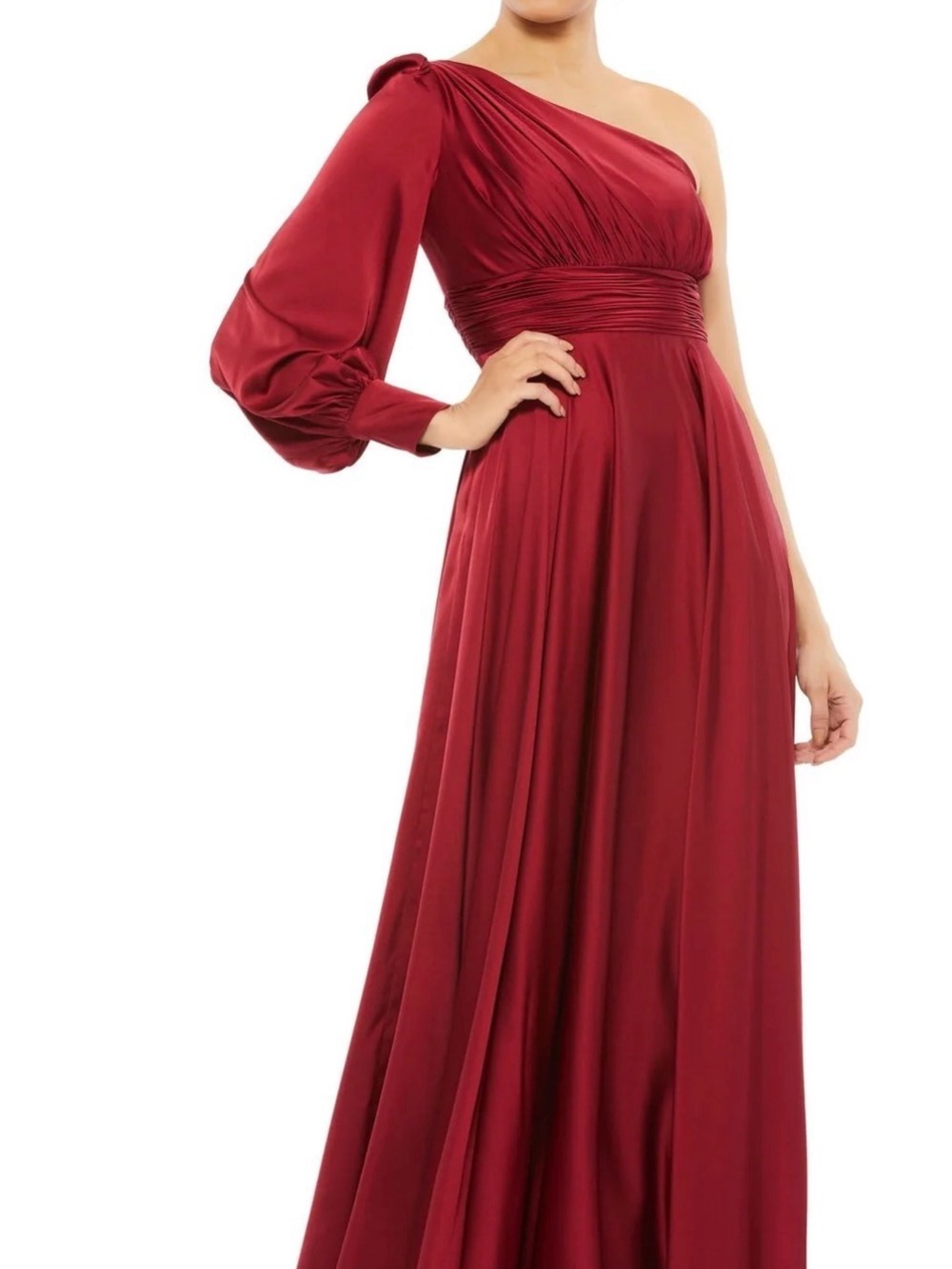 Mac Duggal 67866 size 4 Long Formal One Shoulder Dress One Shoulder Detail